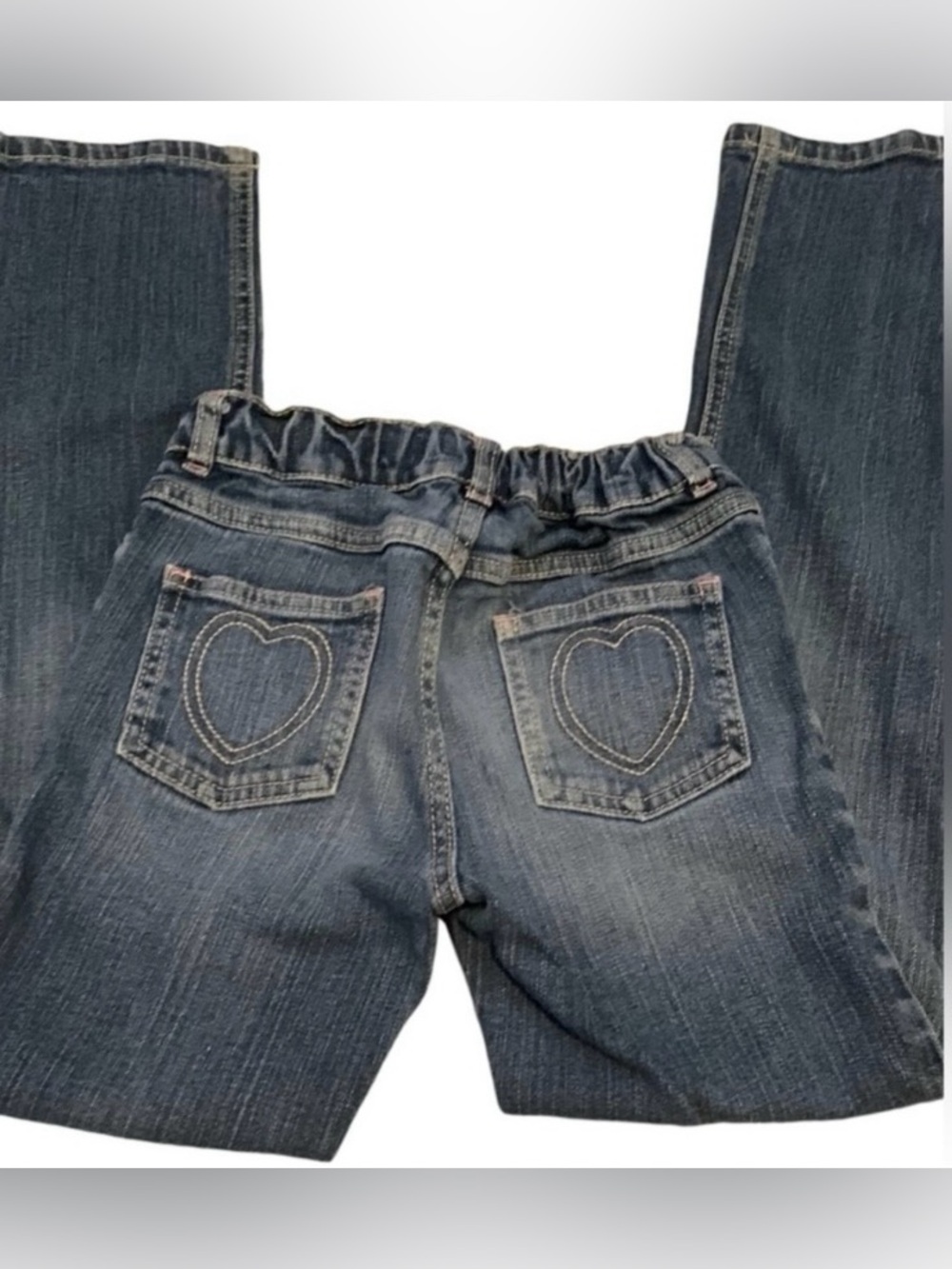 Gymboree Heart Pocket Blue Jeans Size 10 Adjustable Waist